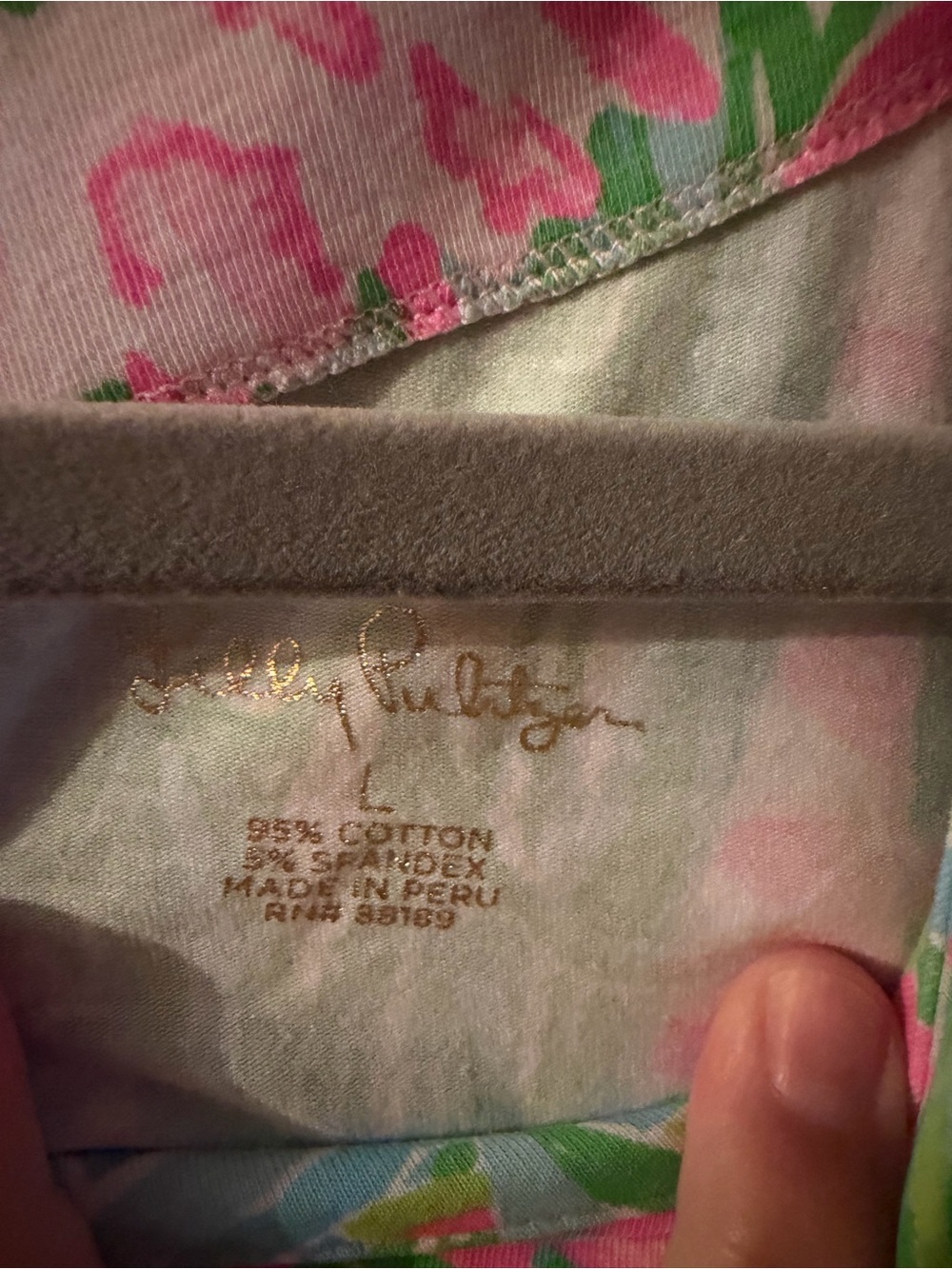 Lilly Pulitzer Pink & Green Floral Boatneck Tunic - Picture 3 of 3